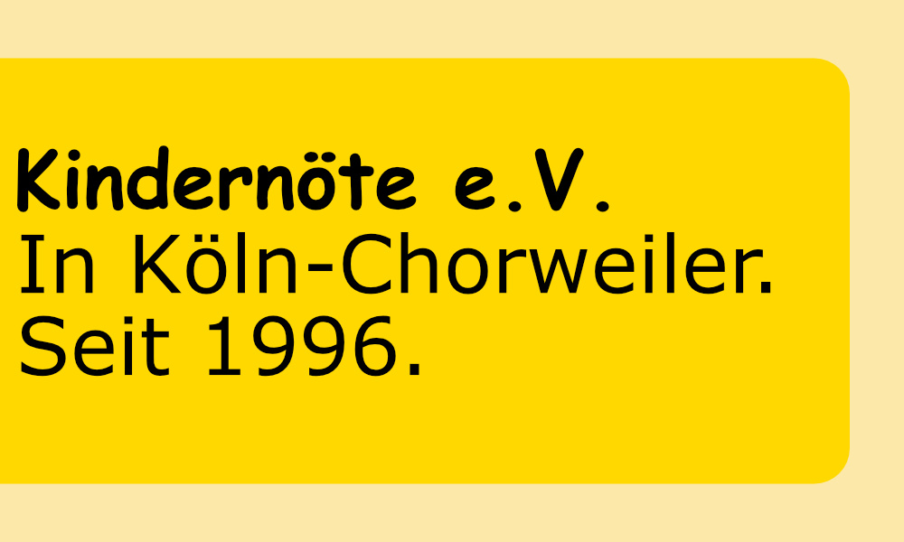 25 Jahre Kindernöte