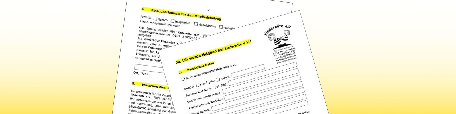 Kindernoete Mitglied Werden